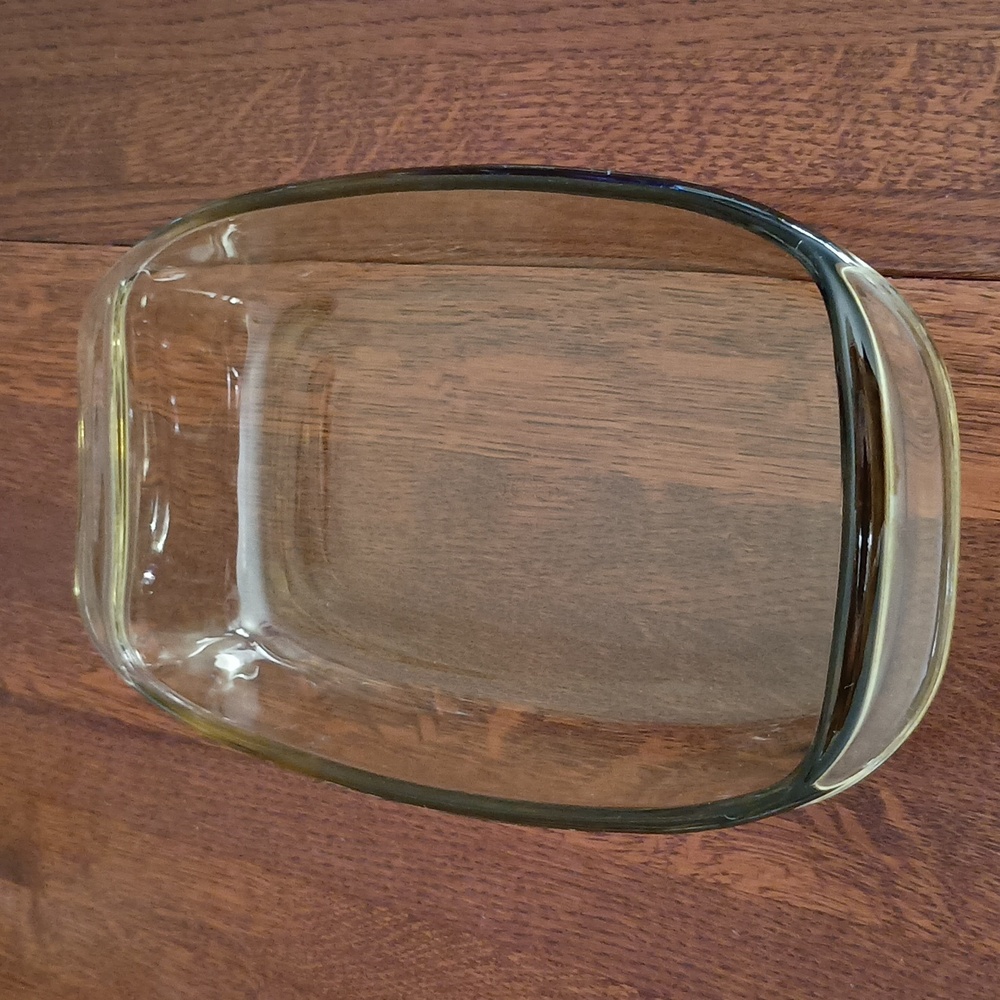 Vtg Forte Crisa Mexico Honey Amber Glass Ovenware Casserole Dish b540